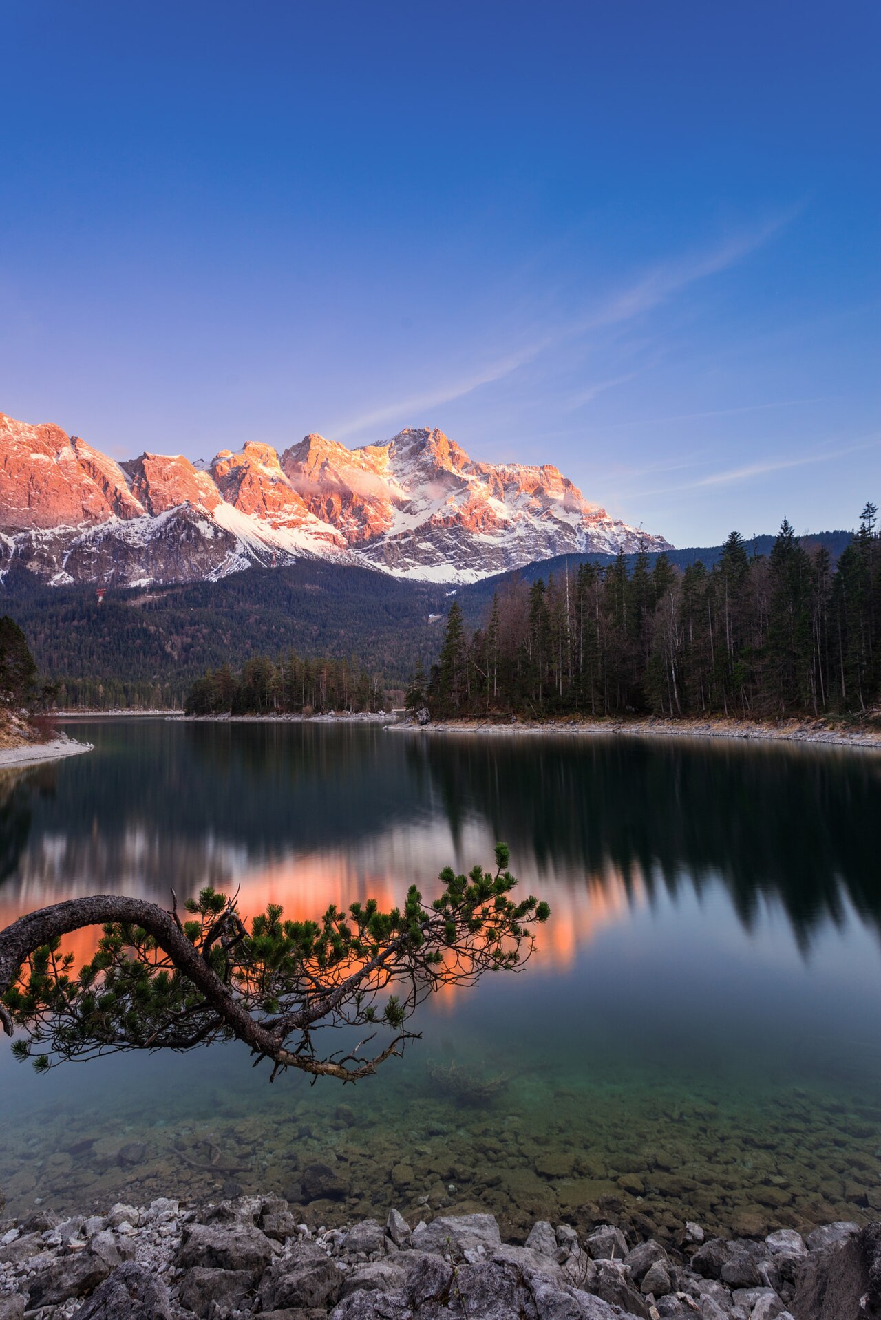 Zugspitze peak in the Bavarian Alps
